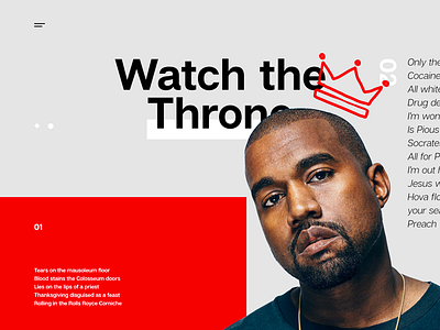 Watch the Throne // Day 53 daily interaction interface landing minimalistic site typography ui user ux web webdesign