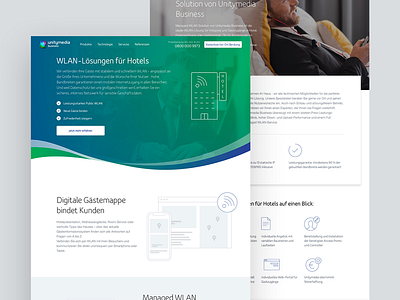Unitymedia Enterprises Wlan redesign ui unitymedia ux website