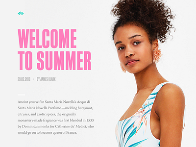 Welcome to Summer // Day 55 daily interaction interface landing minimalistic site typography ui user ux web webdesign