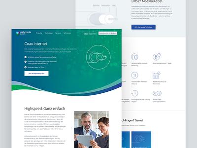 Unitymedia Enterprises COAX redesign ui unitymedia ux website
