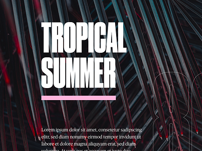 Tropical Summer // Day 65 daily interaction interface landing minimalistic site typography ui user ux web webdesign