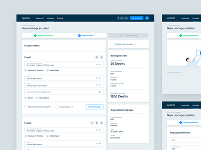 Appinio Dashboard dashboard interface ui ux