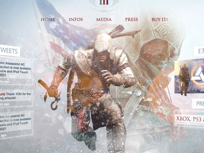 Assassins Creed 3 Screendesign 3 assassins creed garice webdesign