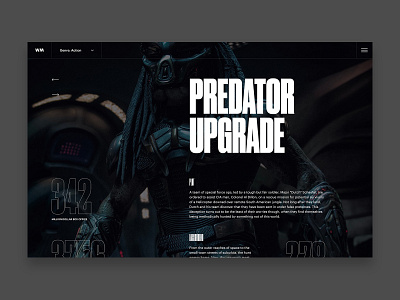 Watch Movies // Day 66 interface movie movie character predator ui ux watch webdesign