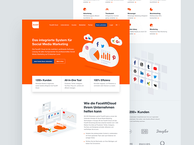 Facelift Redesign analytic data illustration media social ui webdesign