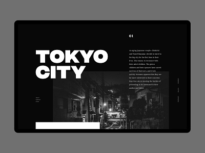 Tokyo City // Day 68 daily editorial fashion interaction interface landing magazine minimalistic site typography ui user ux web webdesign website