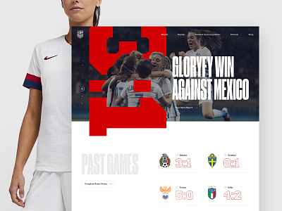 U.S. Women's National Soccer Team Concept - Home art direction fifa football interaction national soccer team ui us usa ux web women womens worldcup