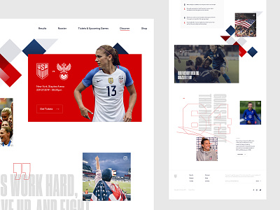 U.S. Women's National Soccer Team Concept - Discover art direction fifa football interaction national soccer team ui us usa ux web women womens worldcup