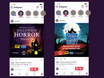 Halloween party social media post ad halloween horror party social media post vector