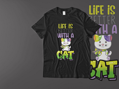 Cat lover T shirt design