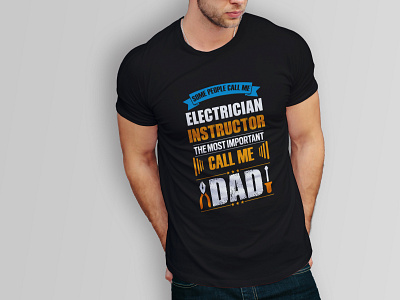 Electrician t shirt design electrician electrician t shirt print ready t shirt t shirt design vector