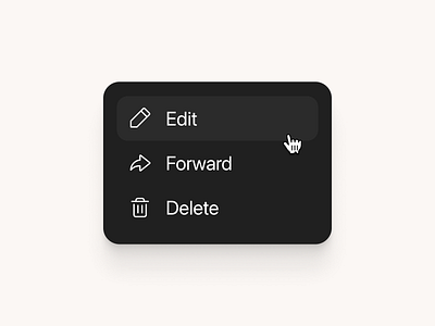 Context Menu interface menu minimal ui