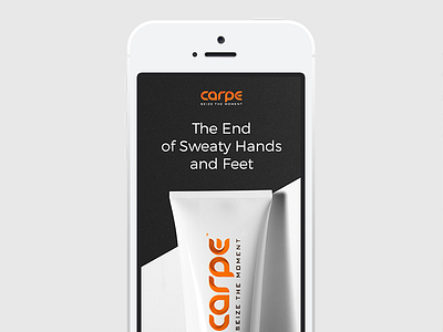 Carpe Website adaptive clear header iphone minimal mobile product web website