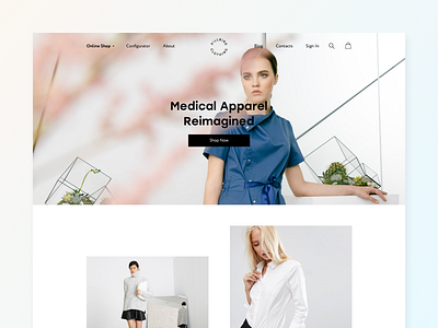 Pillbird Clothing adaptive clean e commerce medical minimal shop web white