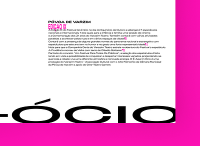 É-Aqui-In-Ócio - Theater Festival · 2018 design editorial design festival journal theater typography