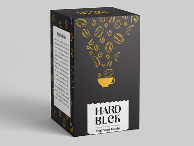 Espresso black coffee box design