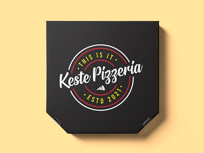 Simple and clean pizza logo design