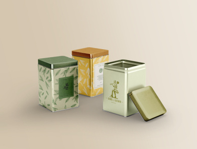 Tea container packaging design | container box design