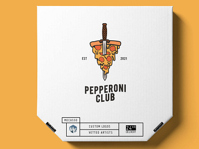 Pizza logo | box packaging design | hot pizza club logo design