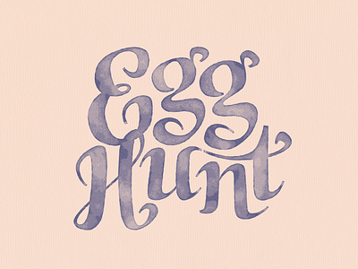 Egg Hunt easter egg hand lettering ink lettering texture whimsical