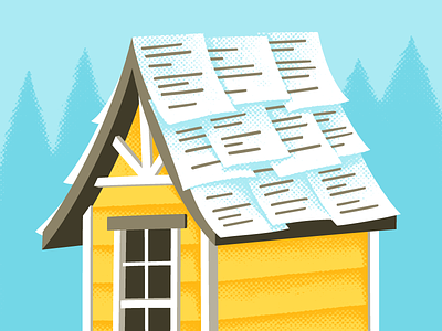 Roof Warranties Protect Your Home bright custom home house illustration playful roof texture