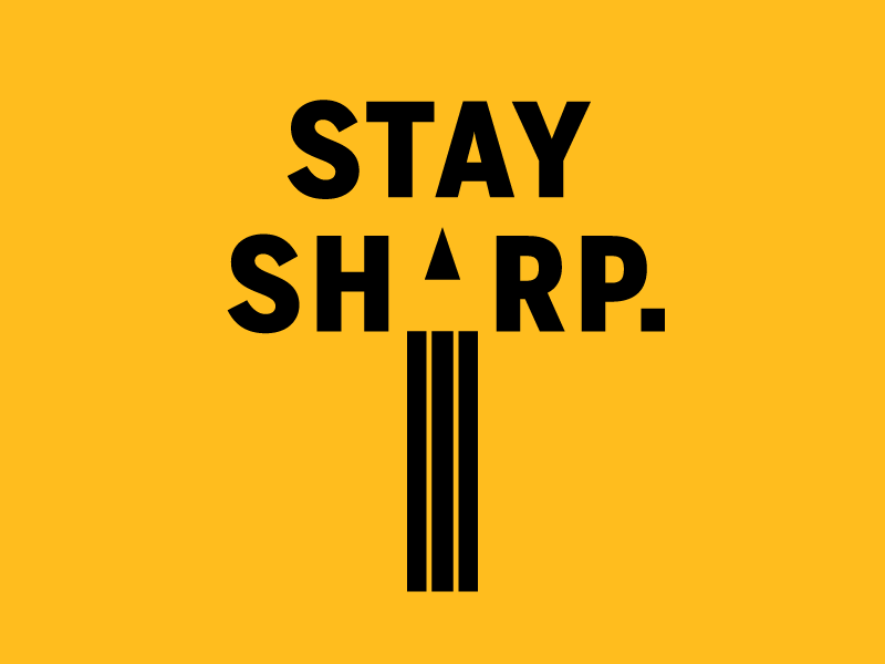 Stay Sharp apparel graphite graphite creative illustration implied pencil sharp t-shirt tee tshirt typography
