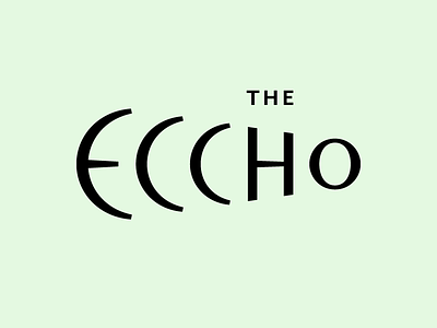 The Eccho custom typography echo geometric hand lettering high contrast logo masthead newsletter sound waves type typography vintage