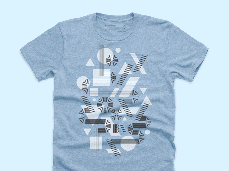 Brand New Deconstructed parallel apparel retro gif liney parallel shirt t-shirt cotton bureau brand new 70s seventies lines apparel overlap layers blog branding illustration tee