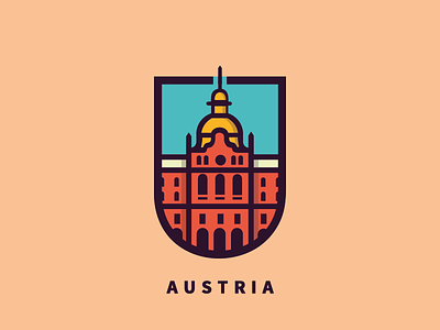 Austria austria badge logo logo concept logo design patch