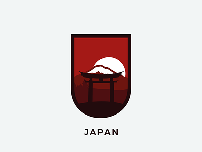 Japan badge emblem japan japanese logo logo concept logo design patch