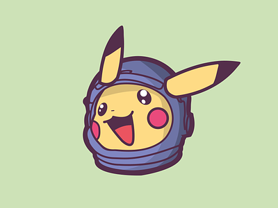 Pikanaut? astronaut illustration illustrator pikachu pokemon pokemon go pokemon illustration space