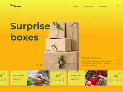 Design of a surprise box store design ui ux