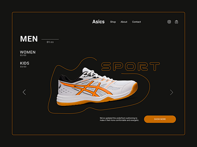 Redesign of the Asics online store design ui ux