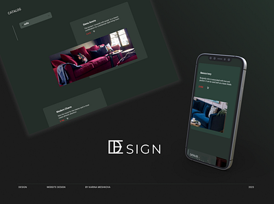 The company of the furniture assortment “Design” design ui ux