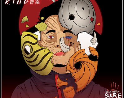 King Tobi akatsuki anime anime design graphic design illustration kakashi mask naruto sasuke tobi vector