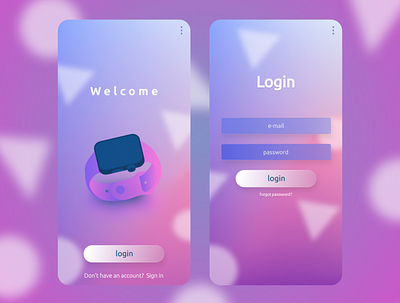 Login Page Design Concept app branding design icon illustration logo typography ui ux vector