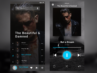 Music Player UI Design Concept app branding dailyui design geazy hiphop icon illustration logo music typography ui ux vector