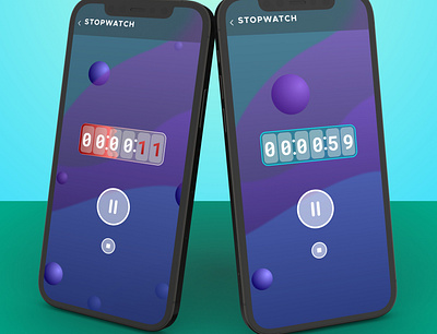 Stopwatch UI design concept app branding design icon illustration logo typography ui ux vector