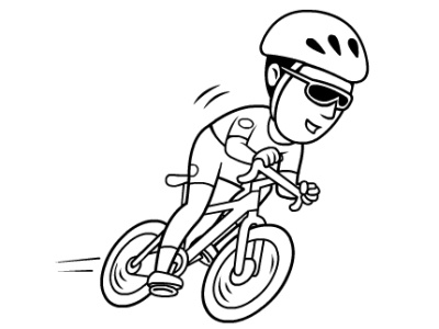 Cyclist cartoon character cartoon cartoon art character creative emoji icon illustraion illustrator logo stickers vector