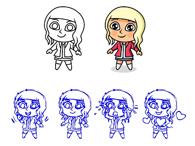 Chibi Character Design For Sticker