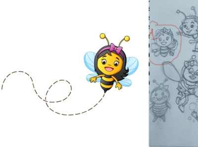 Design me a Cartoon honey bee icon