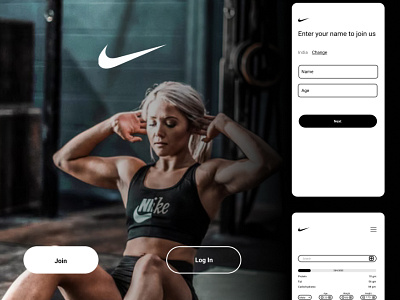 Nike Fitness App graphic design ui