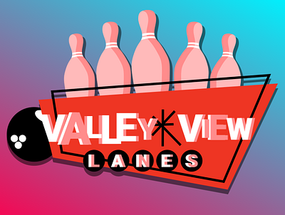 Valley View design illustration logo vector