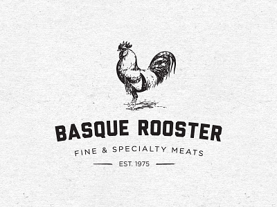 Basque Rooster 01 branding lettering logo restaurant vintage