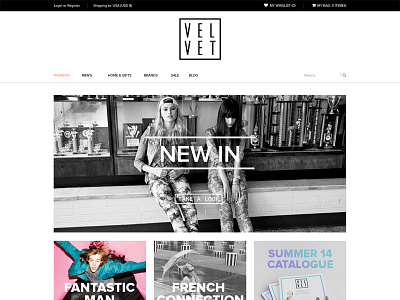 Velvet Online Store Web Design