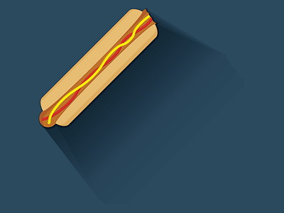 Hotdog hot dog illustration shadow wiener