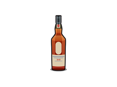 Lagavulin alcohol bottle drink icon illustration lagavulin ron swanson vector whiskey whisky