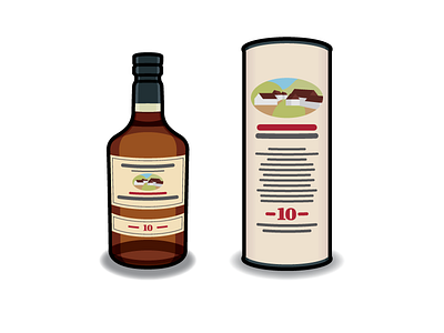 Edradour #2 alcohol bottle drink edradour icon illustration package packaging vector whiskey whisky
