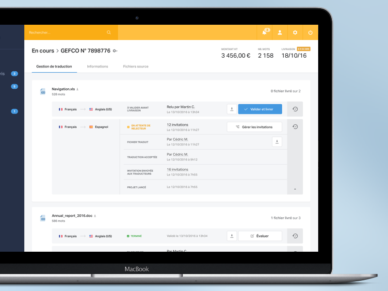 Teedeo Back Office tool back office translation startup source ui teedeo