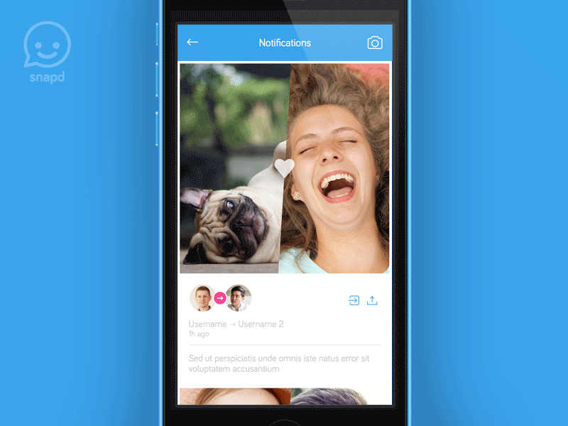 Snapd Feed animation app gif ios iphone snapd